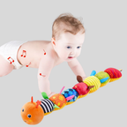 Baby Sensory Caterpillar Rattle Toy Soft Plush Noisemaker Colorful Infant Grasping Toy