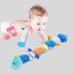 Baby Sensory Caterpillar Rattle Toy Soft Plush Noisemaker Colorful Infant Grasping Toy