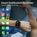 Davy Smartwatch with Glucose Monitor, Blood Pressure, Blood Oxygen, Heart Rate, Sleep Tracker, Bluetooth Calls