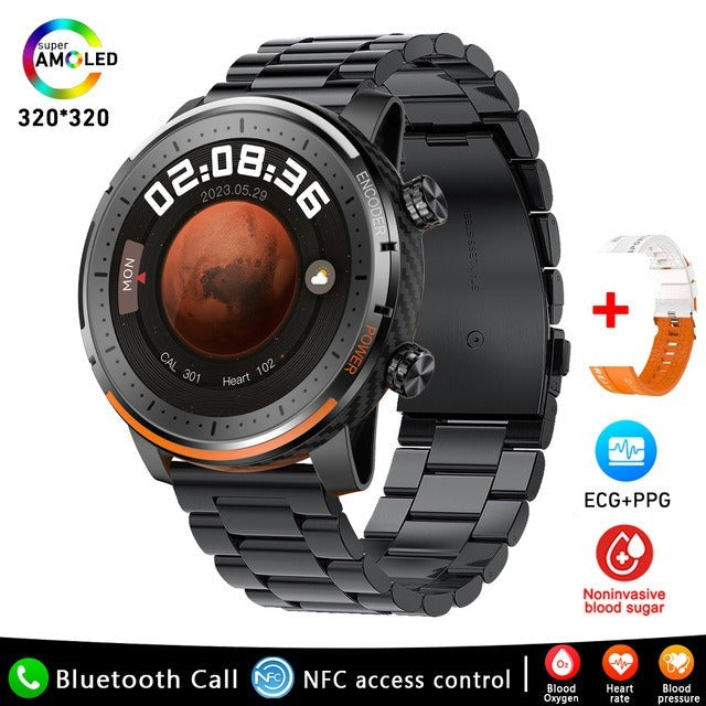 Davy Smartwatch with Glucose Monitor, Blood Pressure, Blood Oxygen, Heart Rate, Sleep Tracker, Bluetooth Calls