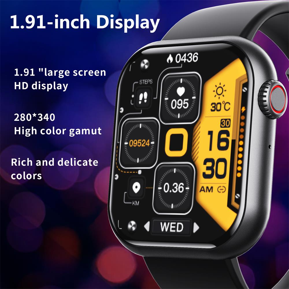 Davy Smartwatch with Glucose Monitor, Blood Pressure, Blood Oxygen, Heart Rate, Sleep Tracker, Bluetooth Calls