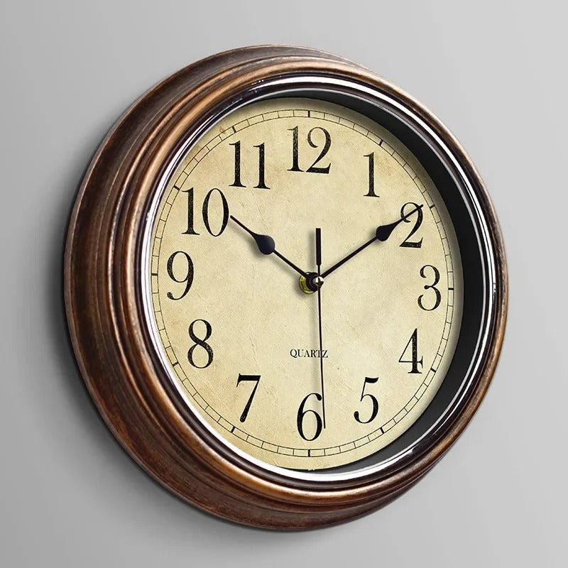 Classic Wall Clock 30cm with Roman Numerals Silent Quartz Movement Analog Timepiece