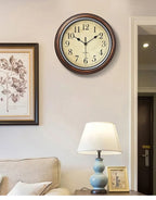 Classic Wall Clock 30cm with Roman Numerals Silent Quartz Movement Analog Timepiece
