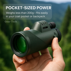 Davy Compact 600x Ultra-Zoom Monocular with HD Lens Lightweight Weatherproof for Hiking Birdwatching Sports