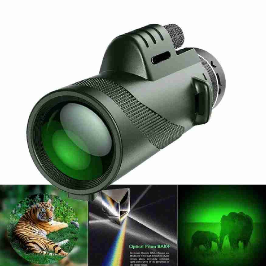 Davy Compact 600x Ultra-Zoom Monocular with HD Lens Lightweight Weatherproof for Hiking Birdwatching Sports