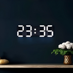 Modern 3D LED Digital Wall Clock Acrylic Minimalist Design Single-Sided Display