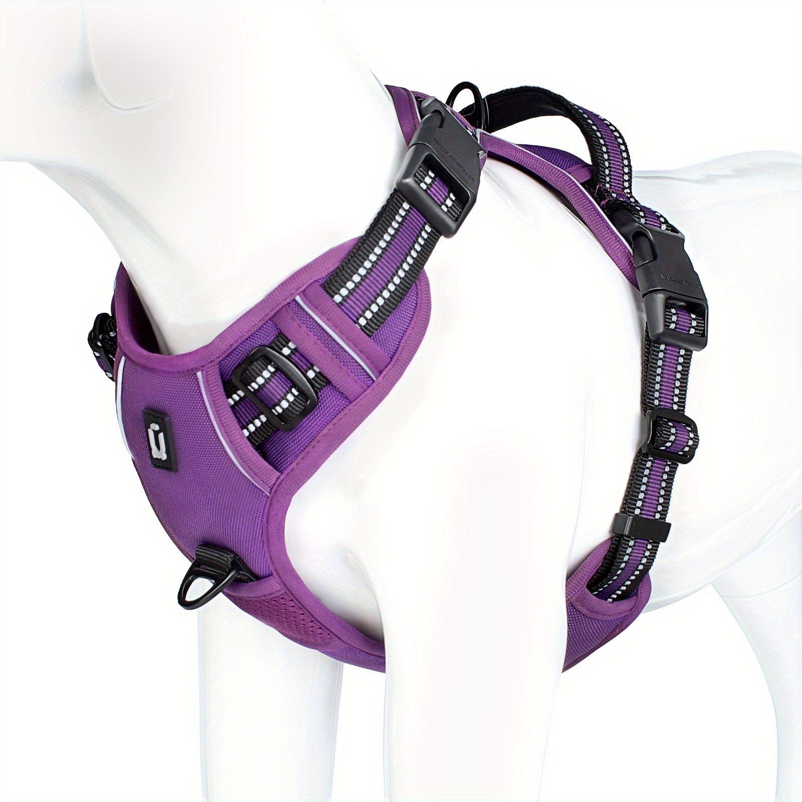 ComfortWalk Dog Harness Anti-Pull with Reflective Trim and Control Handle Adjustable Nylon Vest
