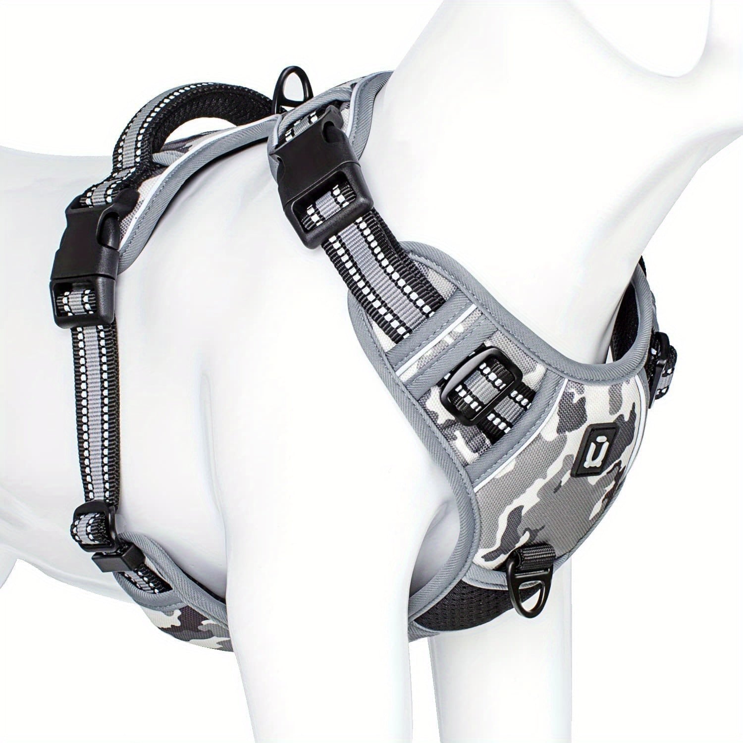 ComfortWalk Dog Harness Anti-Pull with Reflective Trim and Control Handle Adjustable Nylon Vest