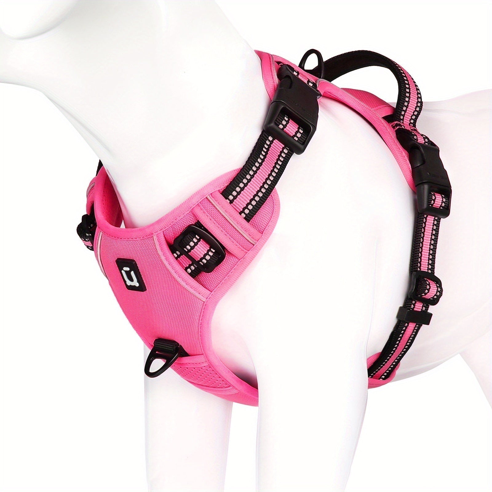 ComfortWalk Dog Harness Anti-Pull with Reflective Trim and Control Handle Adjustable Nylon Vest