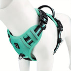 ComfortWalk Dog Harness Anti-Pull with Reflective Trim and Control Handle Adjustable Nylon Vest