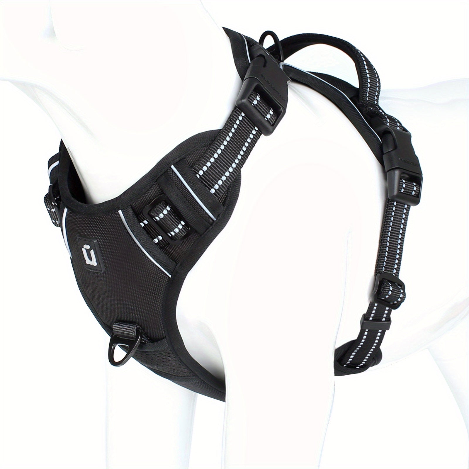 ComfortWalk Dog Harness Anti-Pull with Reflective Trim and Control Handle Adjustable Nylon Vest