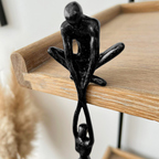 Interlocking Figures Sculpture Resin Figurine Shelf Decor Symbolizing Love and Unity