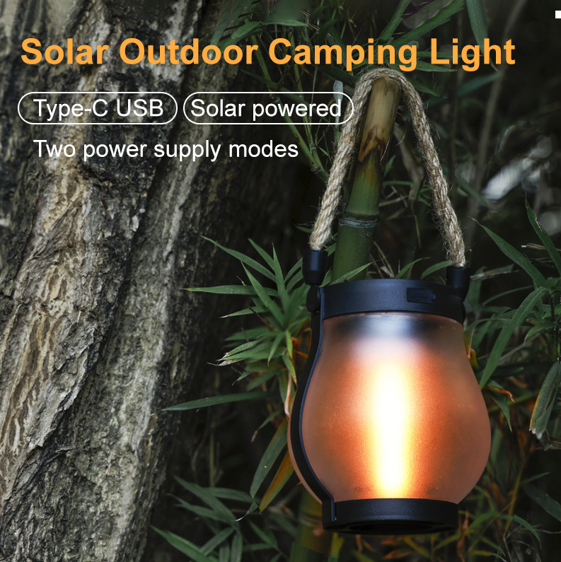 Fire Seed Solar Flame Light Outdoor Waterproof Solar-Powered Flickering Lantern with Automatic Dusk Sensor