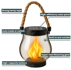 Fire Seed Solar Flame Light Outdoor Waterproof Solar-Powered Flickering Lantern with Automatic Dusk Sensor