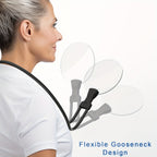 Hands-Free Magnifying Glass with Neck Strap 5X Magnification for Reading and Crafts