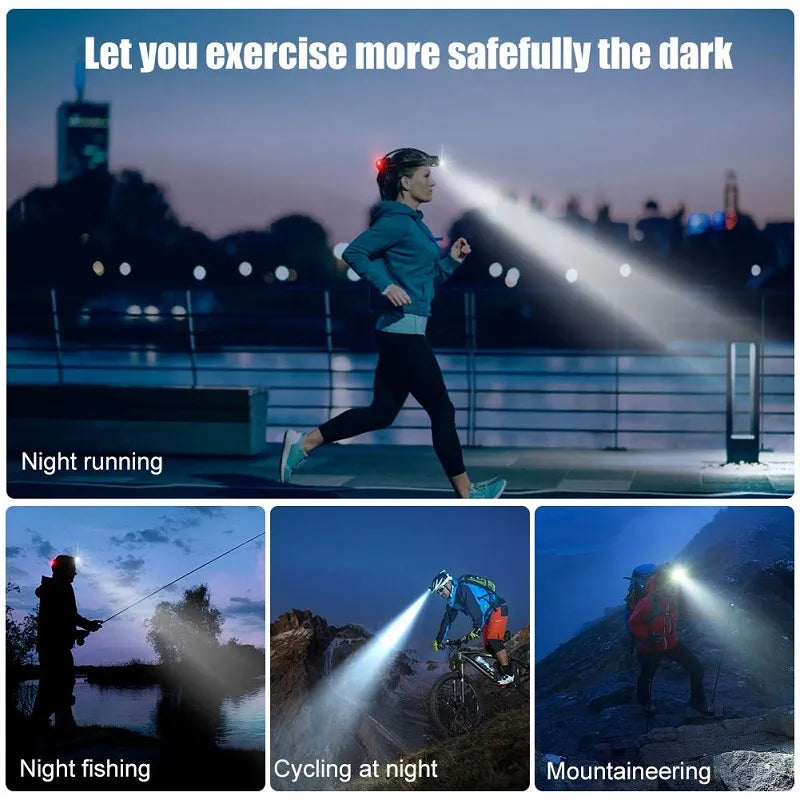 Davy Rechargeable LED Headlamp 2000 Lumens Waterproof Zoomable Focus USB Charging