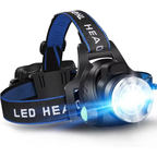 Davy Rechargeable LED Headlamp 2000 Lumens Waterproof Zoomable Focus USB Charging
