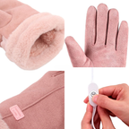 Heated Gloves for Women USB Rechargeable Waterproof Thermal Winter Gloves with Touchscreen
