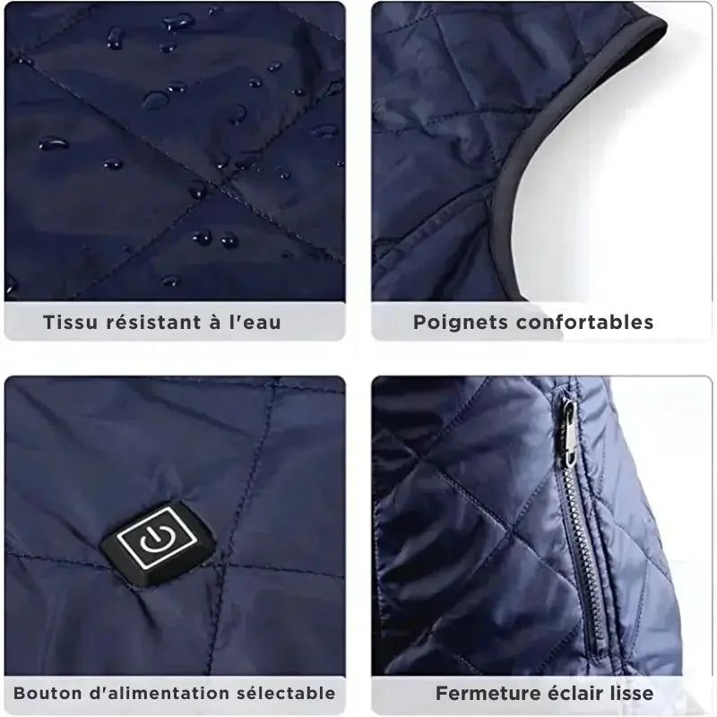 Heated Vest for Women with Dual Control and 9 Heating Zones Lightweight Warmth