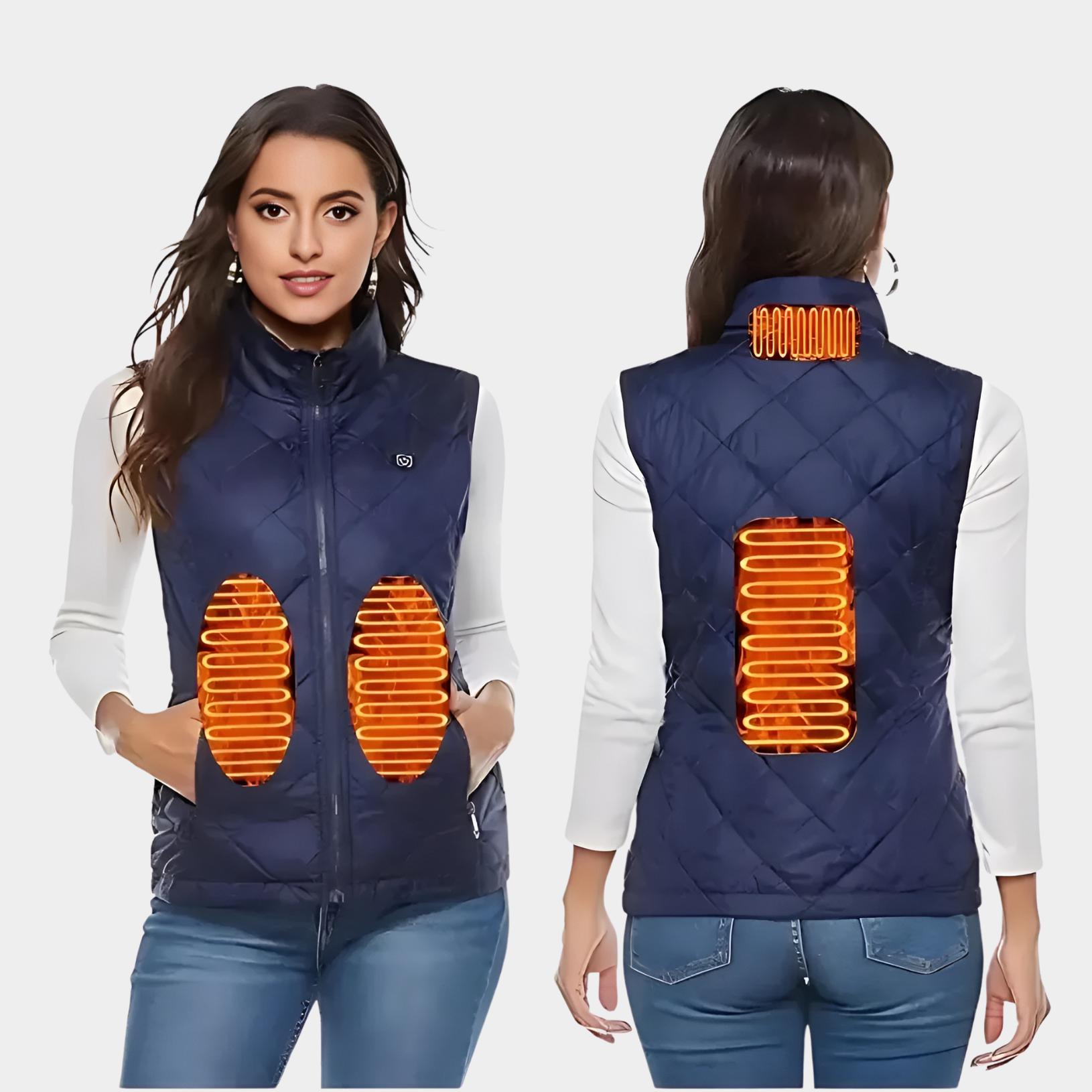 Heated Vest for Women with Dual Control and 9 Heating Zones Lightweight Warmth