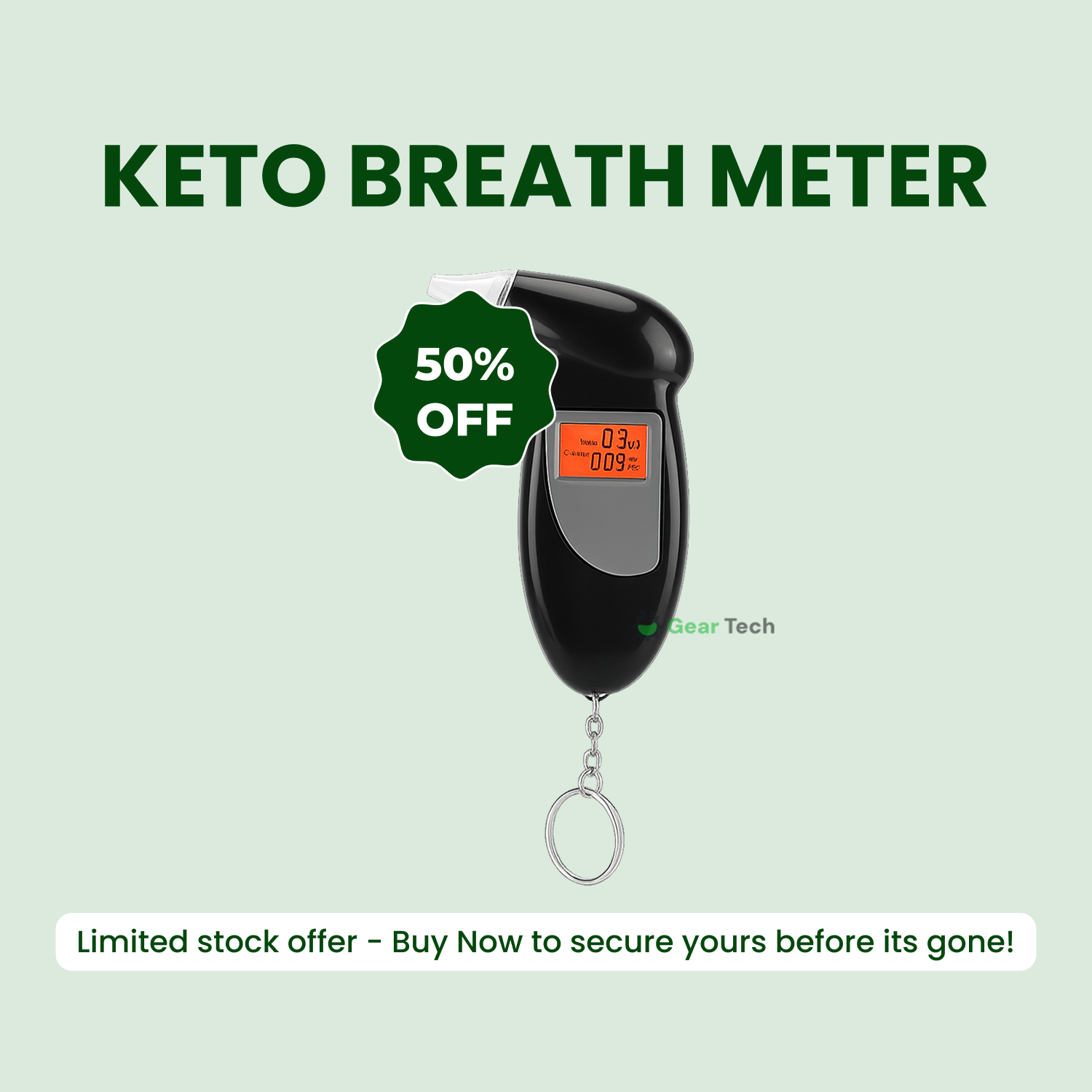 Davy Keto Breath Meter Accurate Ketone Monitor for Easy At-Home and On-the-Go Ketosis Testing