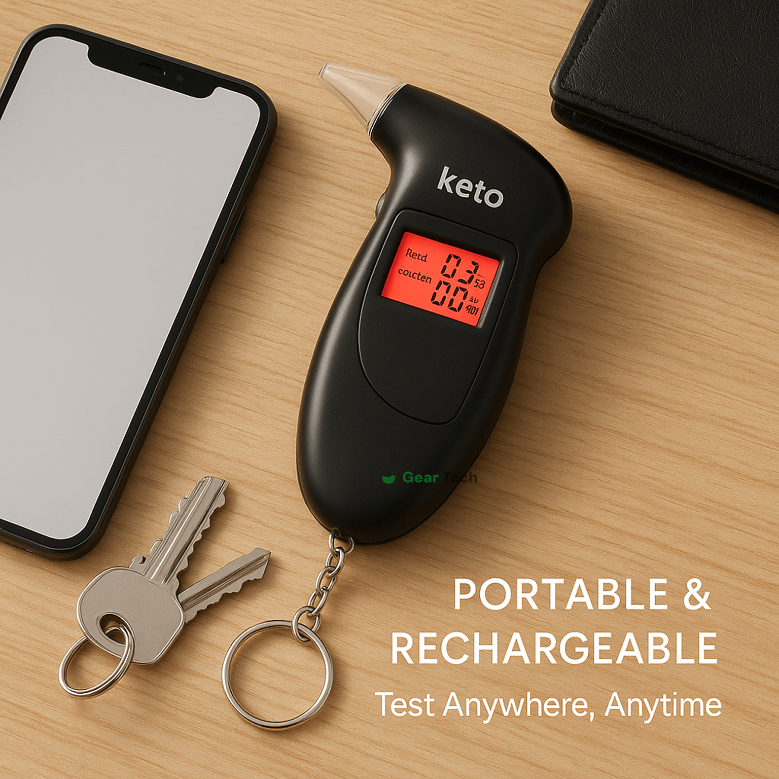 Davy Keto Breath Meter Accurate Ketone Monitor for Easy At-Home and On-the-Go Ketosis Testing