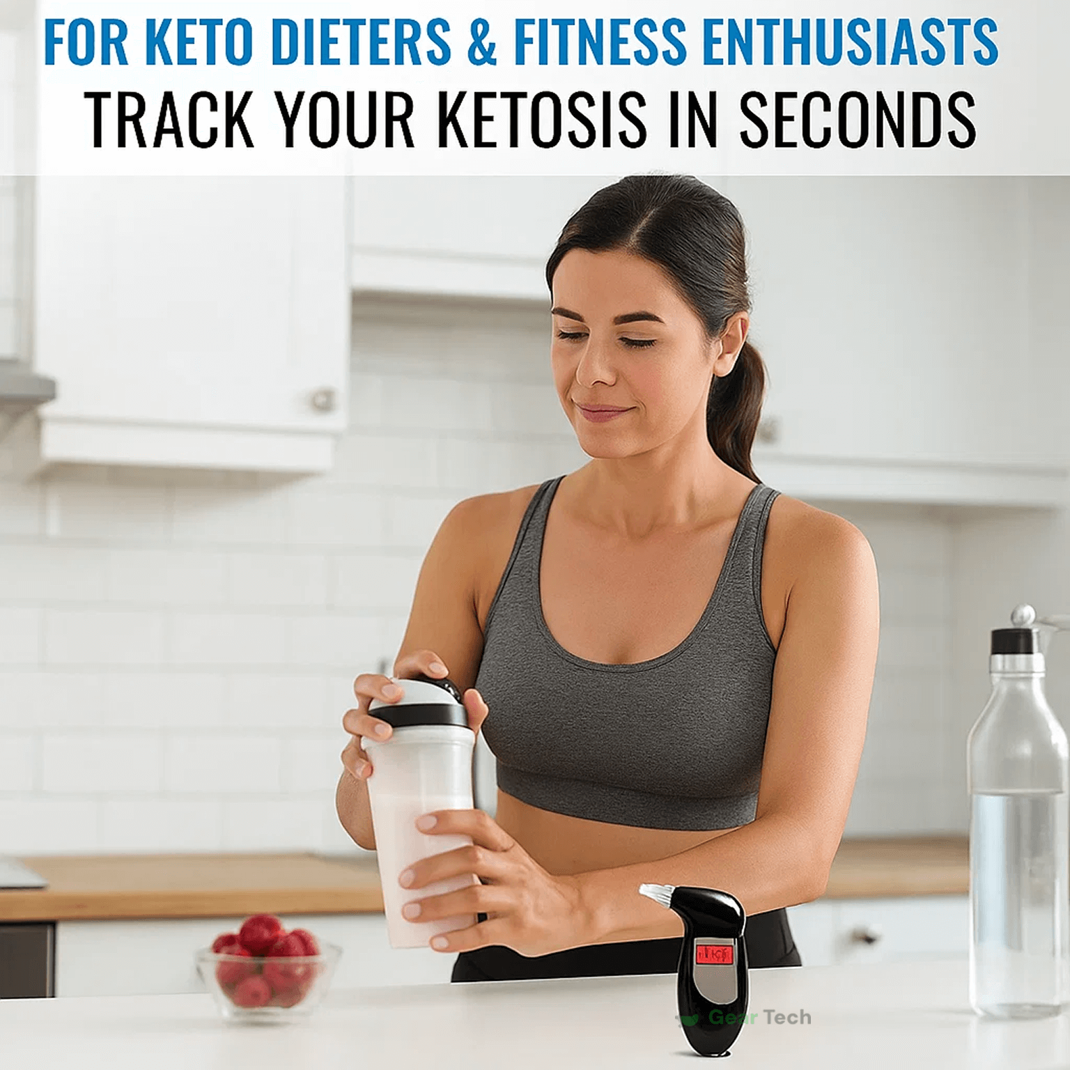 Davy Keto Breath Meter Accurate Ketone Monitor for Easy At-Home and On-the-Go Ketosis Testing