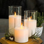 Davy LED Flameless Candle Set Battery Operated Realistic Flickering Light Safe Indoor Outdoor