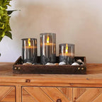 Davy LED Flameless Candle Set Battery Operated Realistic Flickering Light Safe Indoor Outdoor