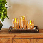 Davy LED Flameless Candle Set Battery Operated Realistic Flickering Light Safe Indoor Outdoor