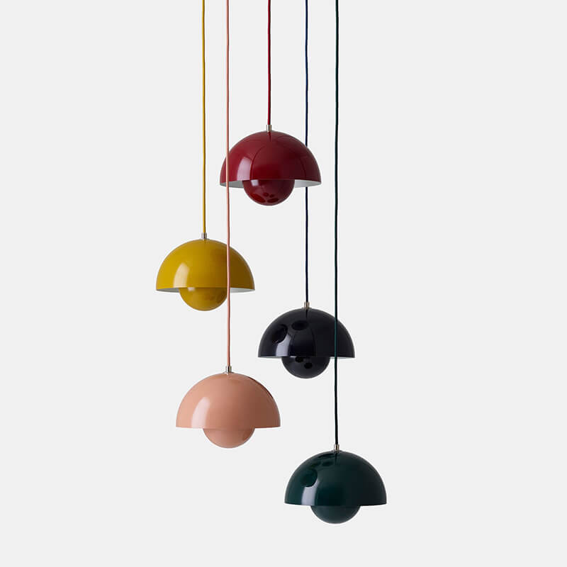 Davy Dome Pendant Light Nordic Half-Sphere Metal Modern Scandinavian Ceiling Lamp