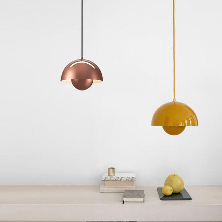 Davy Dome Pendant Light Nordic Half-Sphere Metal Modern Scandinavian Ceiling Lamp