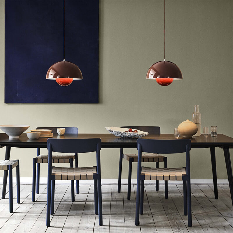 Davy Dome Pendant Light Nordic Half-Sphere Metal Modern Scandinavian Ceiling Lamp