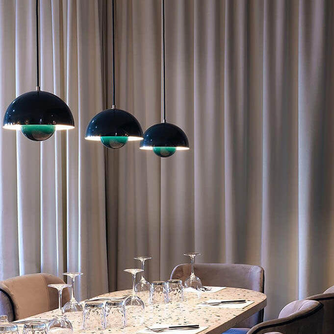 Davy Dome Pendant Light Nordic Half-Sphere Metal Modern Scandinavian Ceiling Lamp