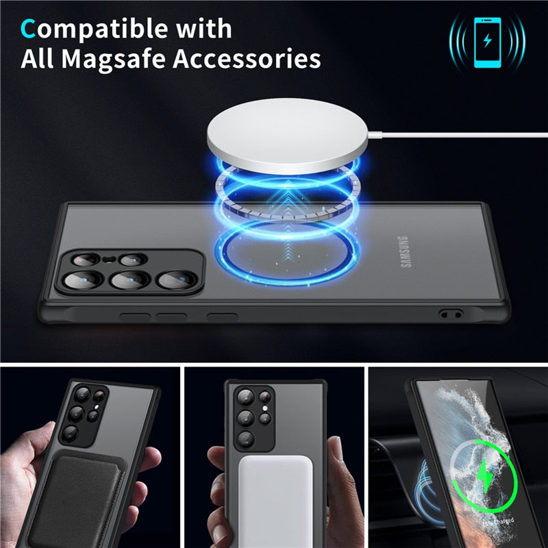 Davy Magnetic Shockproof Phone Case for Samsung Smartphones