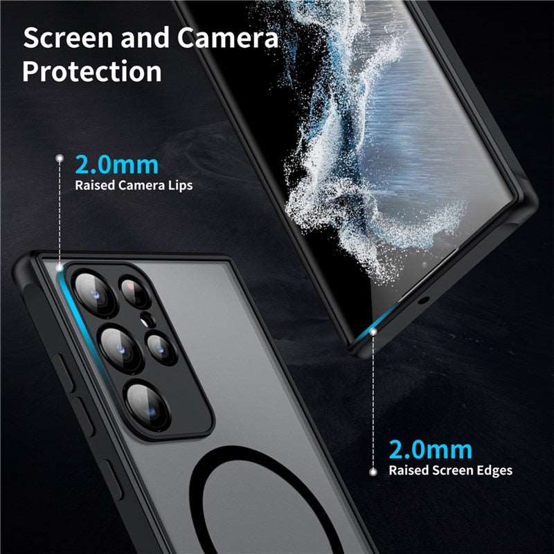 Davy Magnetic Shockproof Phone Case for Samsung Smartphones