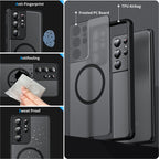Davy Magnetic Shockproof Phone Case for Samsung Smartphones