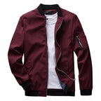 Men's Bomber Jacket with Zipper Pocket Lightweight Casual and Stylish Outerwear