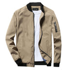 Men's Bomber Jacket with Zipper Pocket Lightweight Casual and Stylish Outerwear