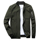 Men's Bomber Jacket with Zipper Pocket Lightweight Casual and Stylish Outerwear