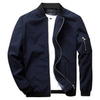 Men's Bomber Jacket with Zipper Pocket Lightweight Casual and Stylish Outerwear