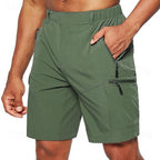 Men’s Lightweight Cargo Shorts with Zipper Pockets Quick-Drying Breathable Summer Trousers