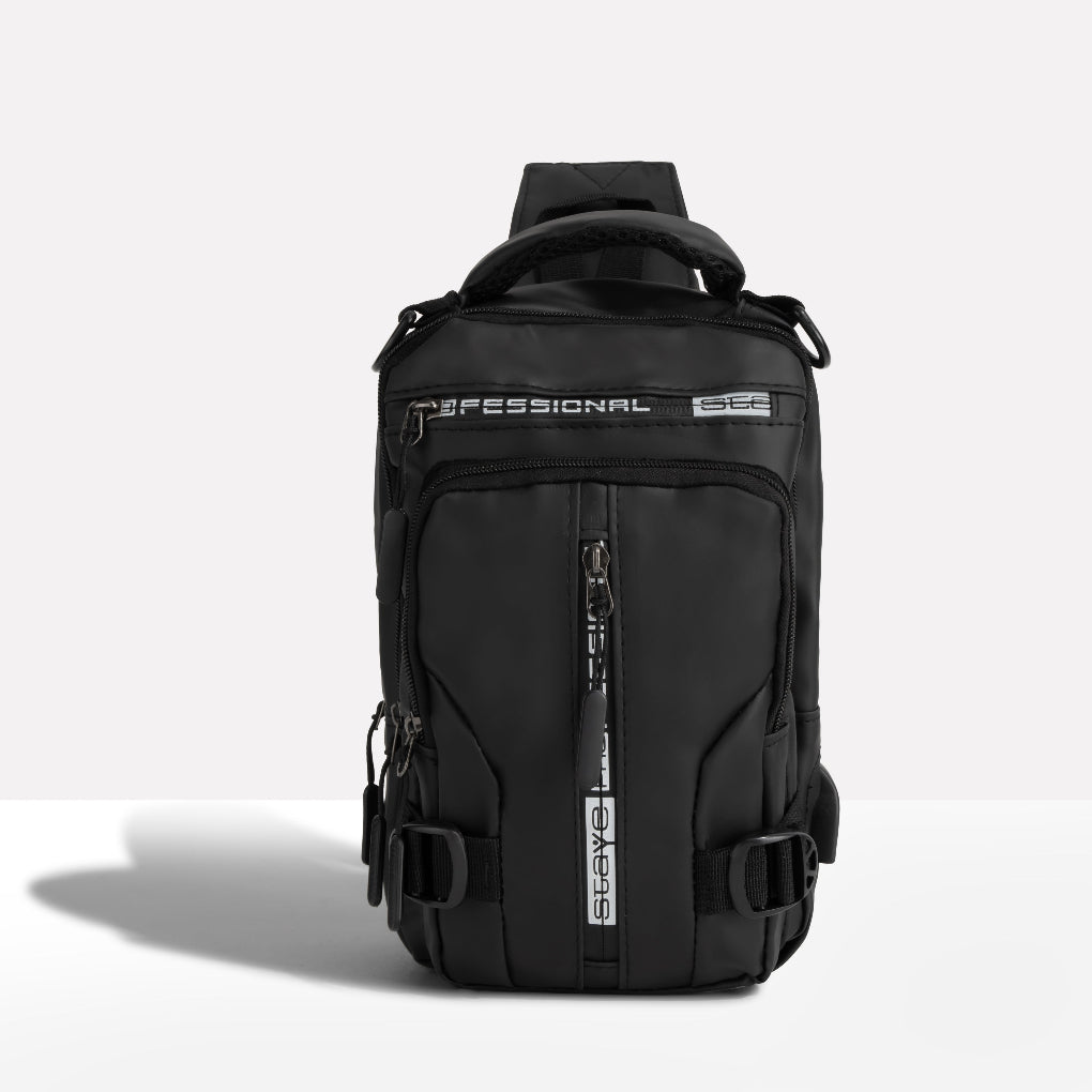 Men's Convertible Crossbody Sling Bag Anti-Theft Lightweight Water-Repellent Polyester Backpack