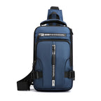 Men's Convertible Crossbody Sling Bag Anti-Theft Lightweight Water-Repellent Polyester Backpack