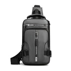 Men's Convertible Crossbody Sling Bag Anti-Theft Lightweight Water-Repellent Polyester Backpack