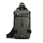 Men's Convertible Crossbody Sling Bag Anti-Theft Lightweight Water-Repellent Polyester Backpack