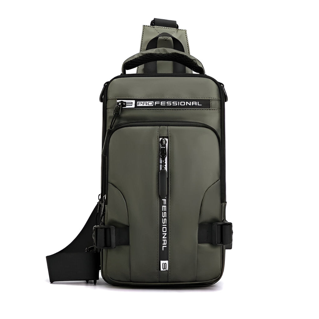 Men's Convertible Crossbody Sling Bag Anti-Theft Lightweight Water-Repellent Polyester Backpack