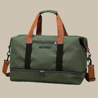 Men's Duffel Bag Water-Repellent Oxford with Shoe Compartment 35-45L Travel Gym Bag 19.7x9.8x11 Inches
