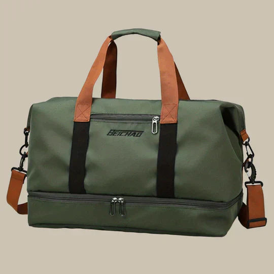 Men's Duffel Bag Water-Repellent Oxford with Shoe Compartment 35-45L Travel Gym Bag 19.7x9.8x11 Inches