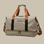 Men's Duffel Bag Water-Repellent Oxford with Shoe Compartment 35-45L Travel Gym Bag 19.7x9.8x11 Inches